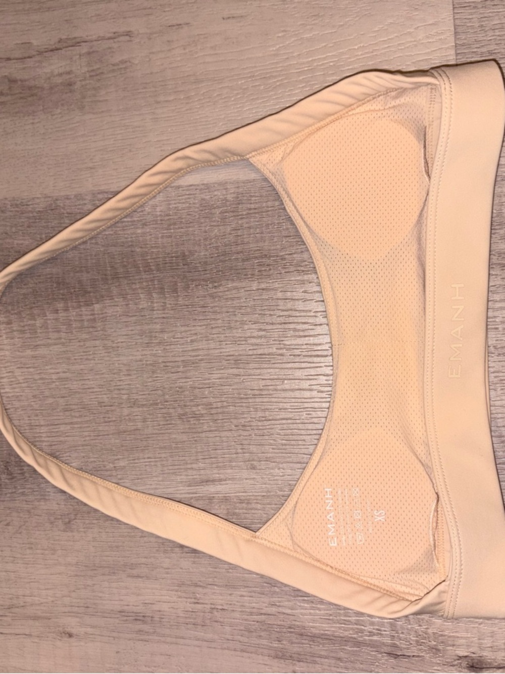 Emanh Athletics Halter Sports Bra in Sand Dollar (Tan) - Picture 4 of 5